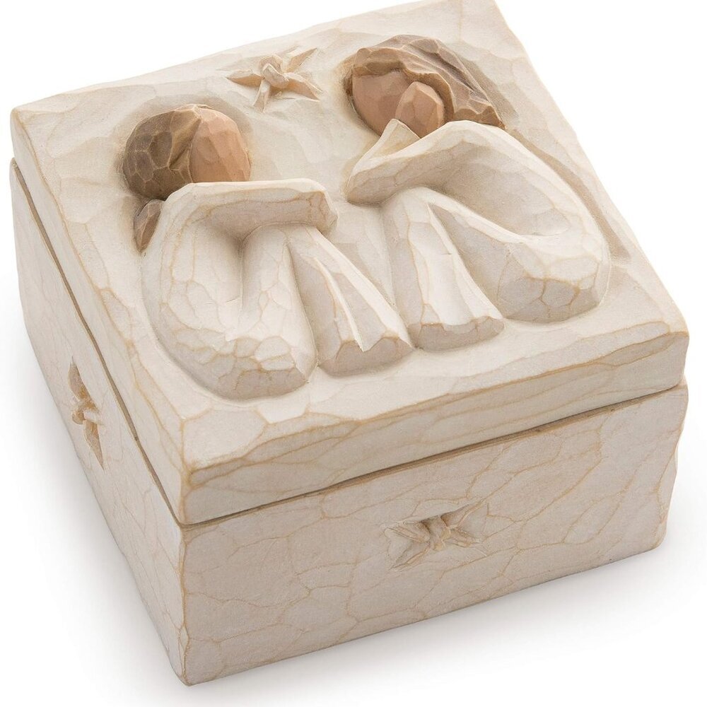 Friendship Keepsake Box Resin Hand-painted Small Keepsake Container